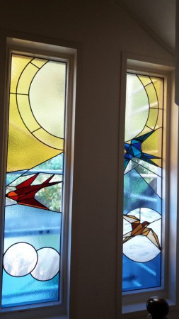 Glas inloodpanelen volgens door klant gekozen thema/ ontwerp.